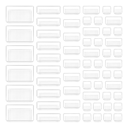 Vtopmart 60 Organizadores De Cajones, 4 Tamaños De Plástico
