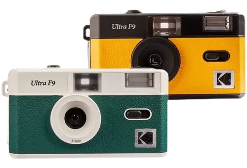 KODAK Ultra F9 – Fotocamera Analogica 35 Mm Riutilizzabile Con Flash, Obiettivo 31mm, Design Vintage Beige
