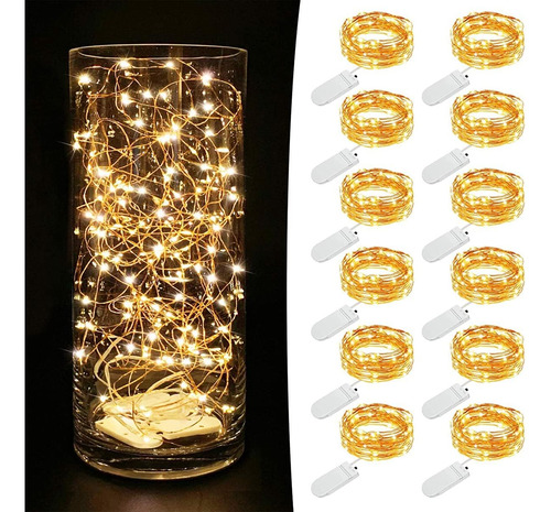 Luces De Hadas Con Pilas Luces Cadena Luz 2m 20 Led 12 Pack