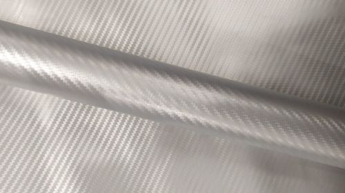 Vinilo Automotriz Ploteo Fibra Carbono Gris Plata 0,5 X 0,5