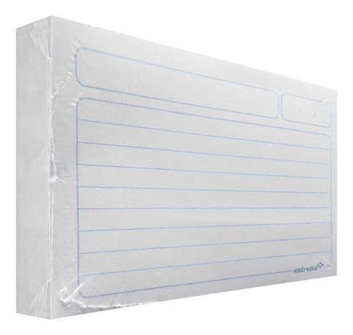 Kit 2 Tarjetas De Trabajo Rayadas 5x8 Estrella C/100cu