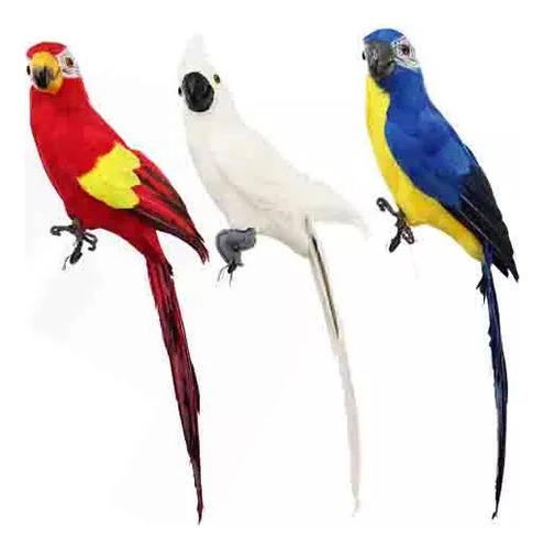 B Aves Artificiales De Guacamayos Artificiales, 3 Unidades