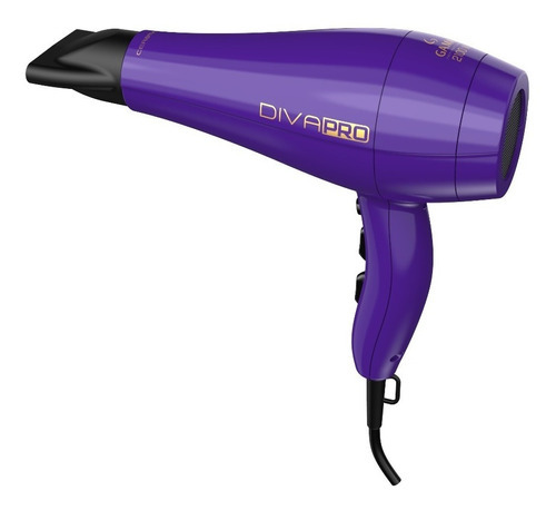 Secadora Cabello Profesional Diva Pro 4d Iones Ozono Cerámic Color Violeta