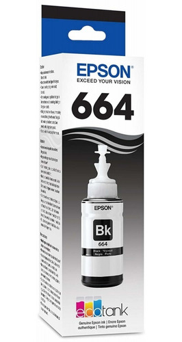 Botella De Tinta Negra 70 Ml Epson T664120-al
