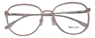 Óculos Para Grau Sensity Transparente Plaqueta Dn818