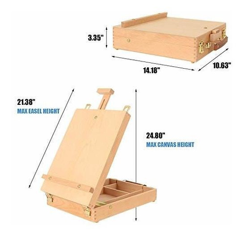 Imagen 6 de 6 de Estuche Suministro Arte Caballete Para Boceto Pintura