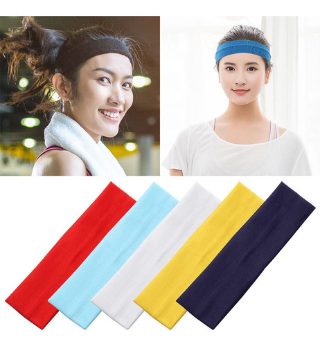 Diademas Deportivas De Color Liso, Cintas Para Yoga, Cintas