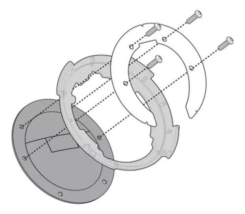 Flange Trava Bolsa Tanque Givi Bf 08 Tanklock