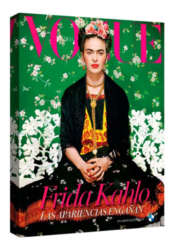 Cuadro Decorativo Canvas Moderno Frida Kahlo Vogue México