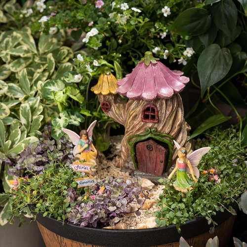 Casa De Hadas Para Jardín - Kit De Accesorios Y Hadas En Min