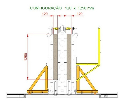 Imagem 6 de 10 de Vendo Projeto Forma Regulável Placa Protendida 1250 Á 1500mm