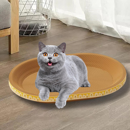 Almohadilla Rascadora Ovalada Para Gatos, 45cmx31cmx10cm