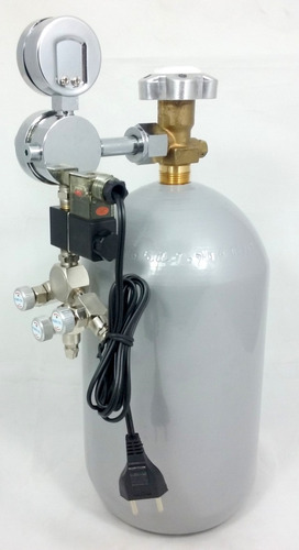 Imagem 3 de 8 de Kit Completo De Co2 P/ Aquário C/ Cilindro 3kg E 3 Saídas