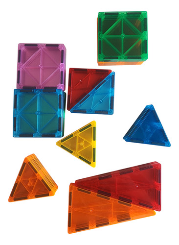 Set De Construcción Azulejos Magnéticos 30 Piezas En Caja