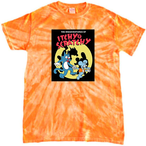 Playera Tie Dye Itchy And Scratchy