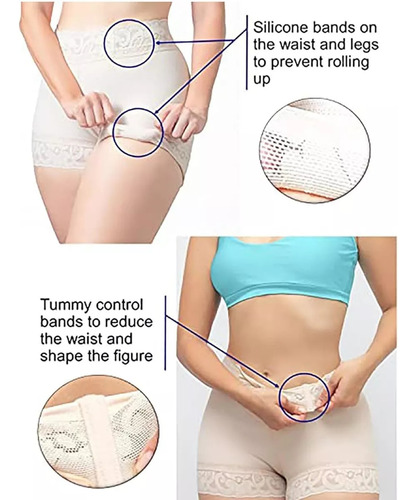 Mujer Encaje Clásico Ropa Shaper Butt Lifter Panty 2 Piezas