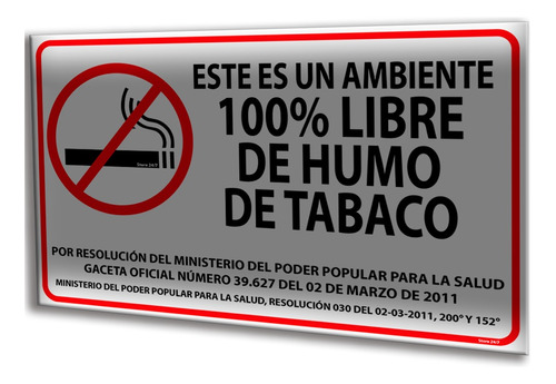 Este Es Un Ambiente 100% Libre De Humo De Tabaco 50 X 80 Cm