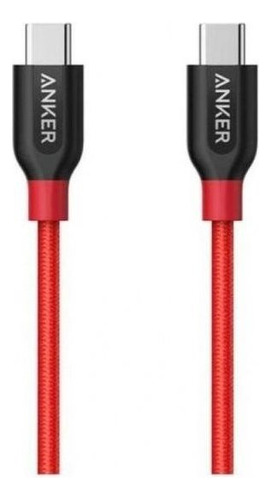 Cable Anker Powerline USB-C a USB-C 2.0 de 0,9 m, color rojo