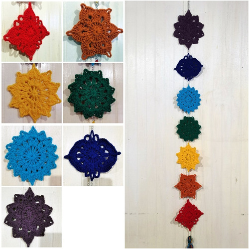 Adorno Pared 7 Chacras A Crochet