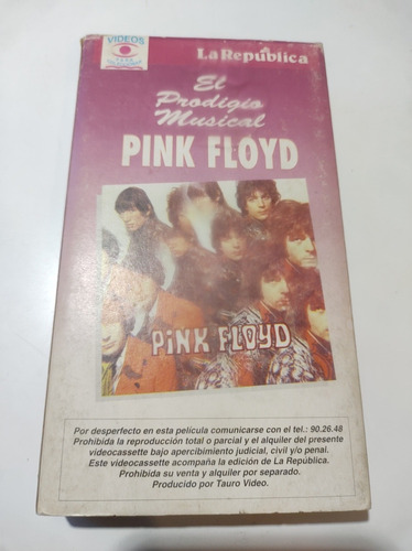 Pink Floyd El Prodigio Musical Vhs Video Casete De Epoca