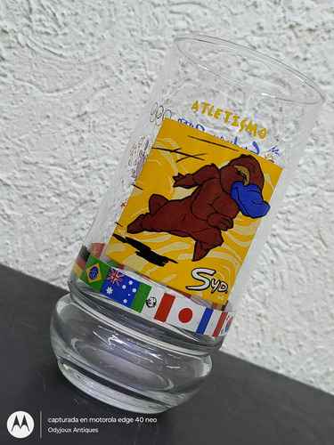 Vaso Coca Cola Olimpiadas Sydney 2000 Atletismo De Colección Transparente (Usado)