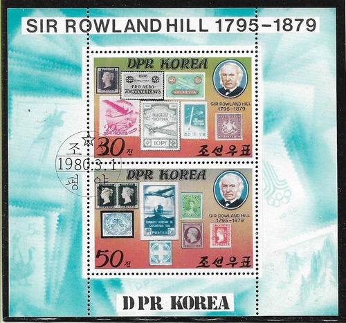 Serie 2 Estampillas Mint En H Block Sir Robert Hill Año 1980