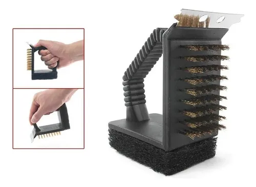 comprar Cepillo Limpia Parrilla 3 Caras Limpiador De Parrilla Asado 