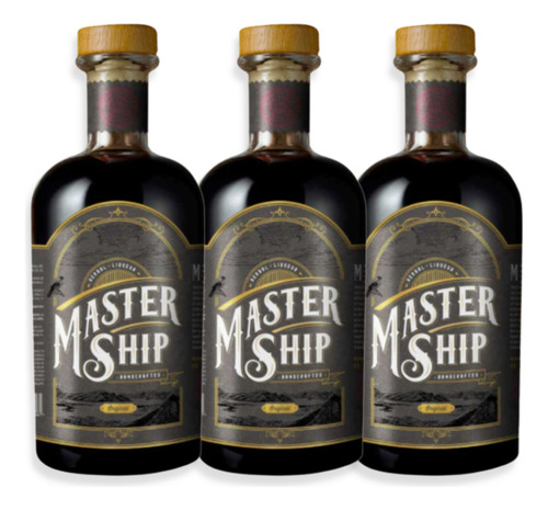 Licor Master Ship De Hierbas 750ml Caja X3u Alemania