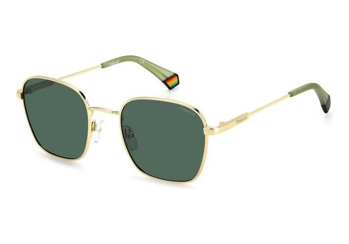 Lentes Polaroid Pld6170/s J5g Dorado Solar Lente Verde Oscuro Armazón J5g-dorado