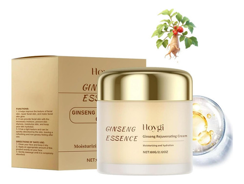 Crema Rejuvenecedora De Ginseng, Humectante Y Revitalizante