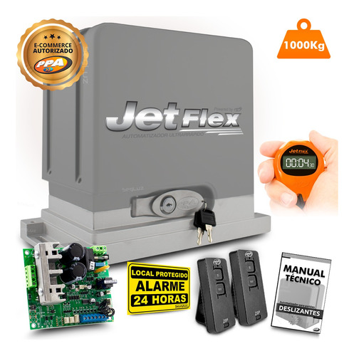 Kit Motor Ppa Dz Cube Jetflex Condominium 4s Portão 1000kg