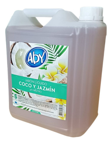 Jabon Liquido Neutro Hipoalergénico Coco Jazmín 5 Lts