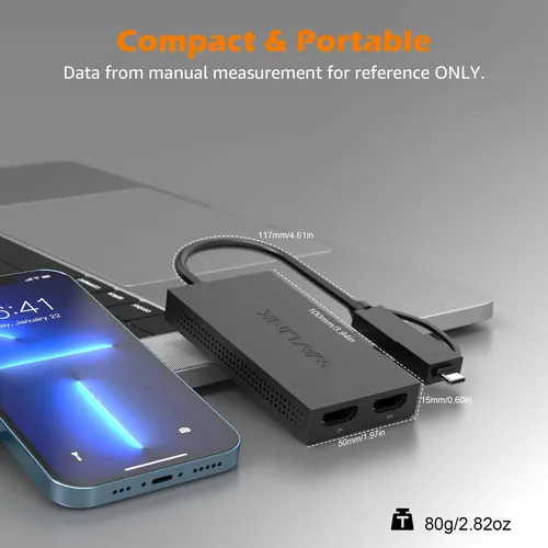 Wavlink P/ Adaptador Usb-c Usb 3.0 A Hdmi Dual Pantalla Ext.
