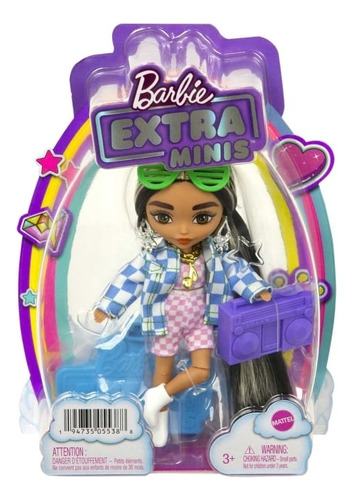 Jaqueta Jeans Xadrez Barbie Extra Minis - Mattel Hgp62-hgp64