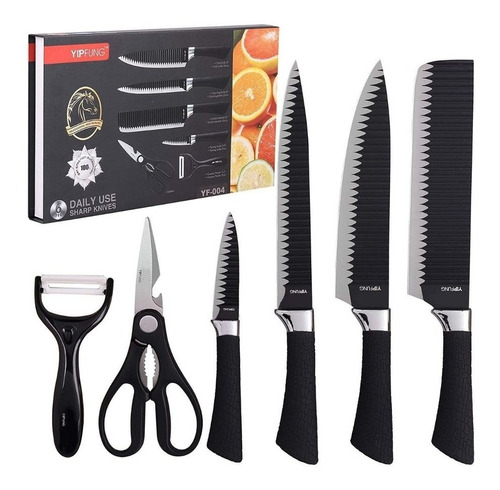 Juego Set De Cuchillos Elegante Para Cocina Chef 6 Piezas