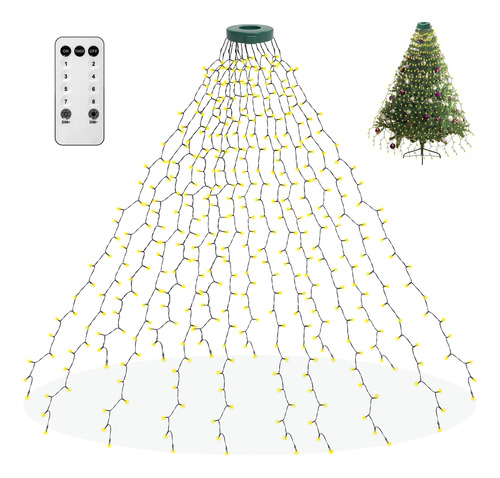 Luces Led Para Arbol De Navidad Con Control Remoto 8 Modos