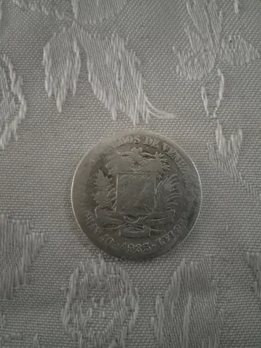 Moneda De Plata De 2 Bolivares (Usado)