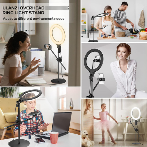 Soporte Para Teléfono Con Anillo De Luz De 10 Pulgadas Color