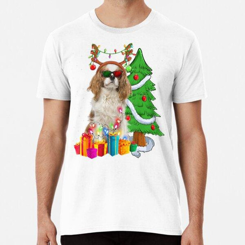 Remera Cavalier King Charles Santa Hat Luces Suéter Perro Na