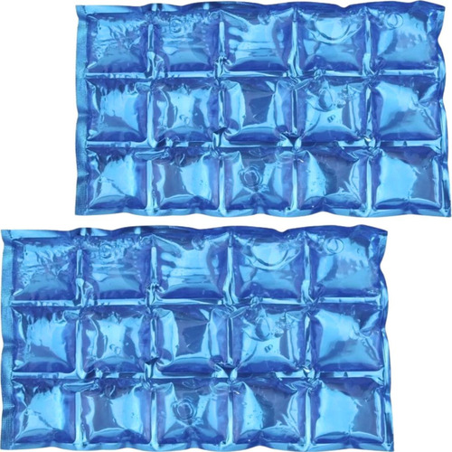 2 Cartelas Gelo Artificial Gel Bolsa Compressa Reutilizável