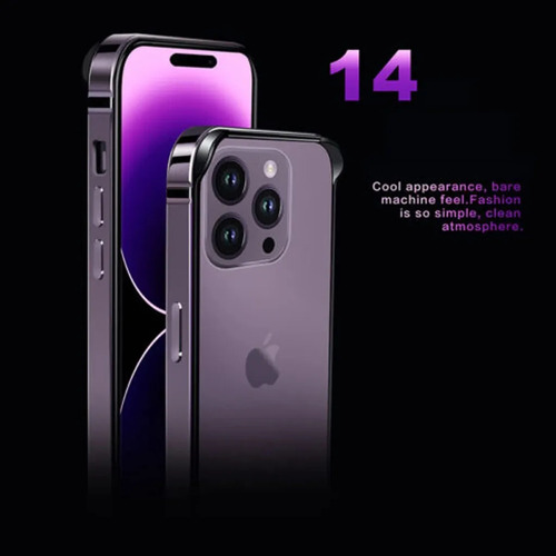 *. Capa Com Estrutura Metálica Para iPhone 15 Pro Max 14 13