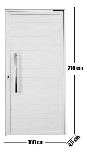 Puerta pivotante de aluminio de 210 x 100 cm con manija en forma de T