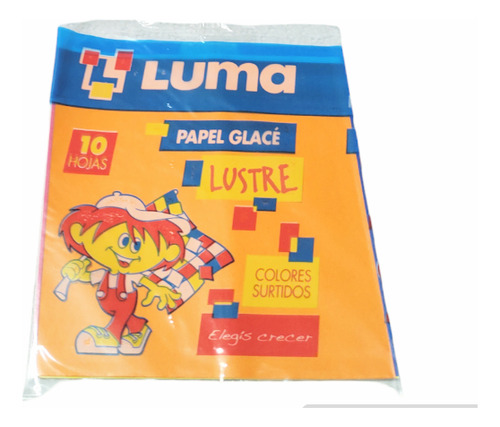 Papel Glacé Lustre Colores Surtidos 10 Hojas En Cada Sobre 