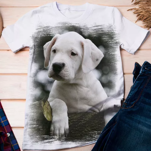 Camiseta Cachorro Dogo Argentino Filhote 4 - Dicelli