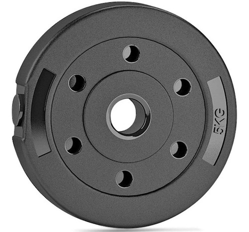 Imagen 1 de 10 de Pesa Disco Revestido 5.00kg Para Barra Mancuerna Olímpico Cs
