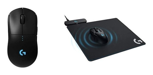 Mouse Inalambrico + Sistema Carga Padmouse Logitech G Pro 