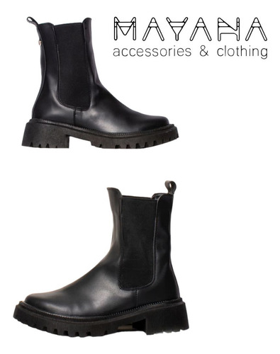 Botas Botin De Plataforma Chelsea Para Mujer Resorte Casual