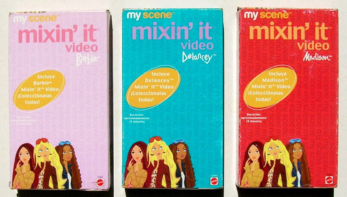 Barbie Mixin It Set De 3 Cassettes Vhs Importados