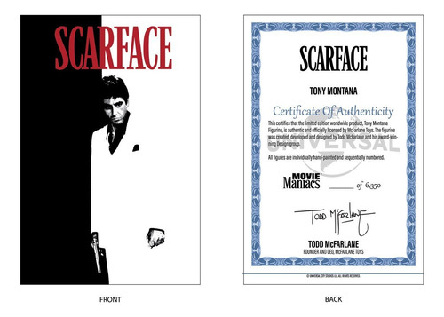Tony Montana Movie Maniacs Posed Figure 6 Inch