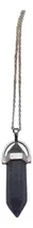 Comprar Collar Hexágono De Cuarzo Azul Natural Y Cadena Fina Acero